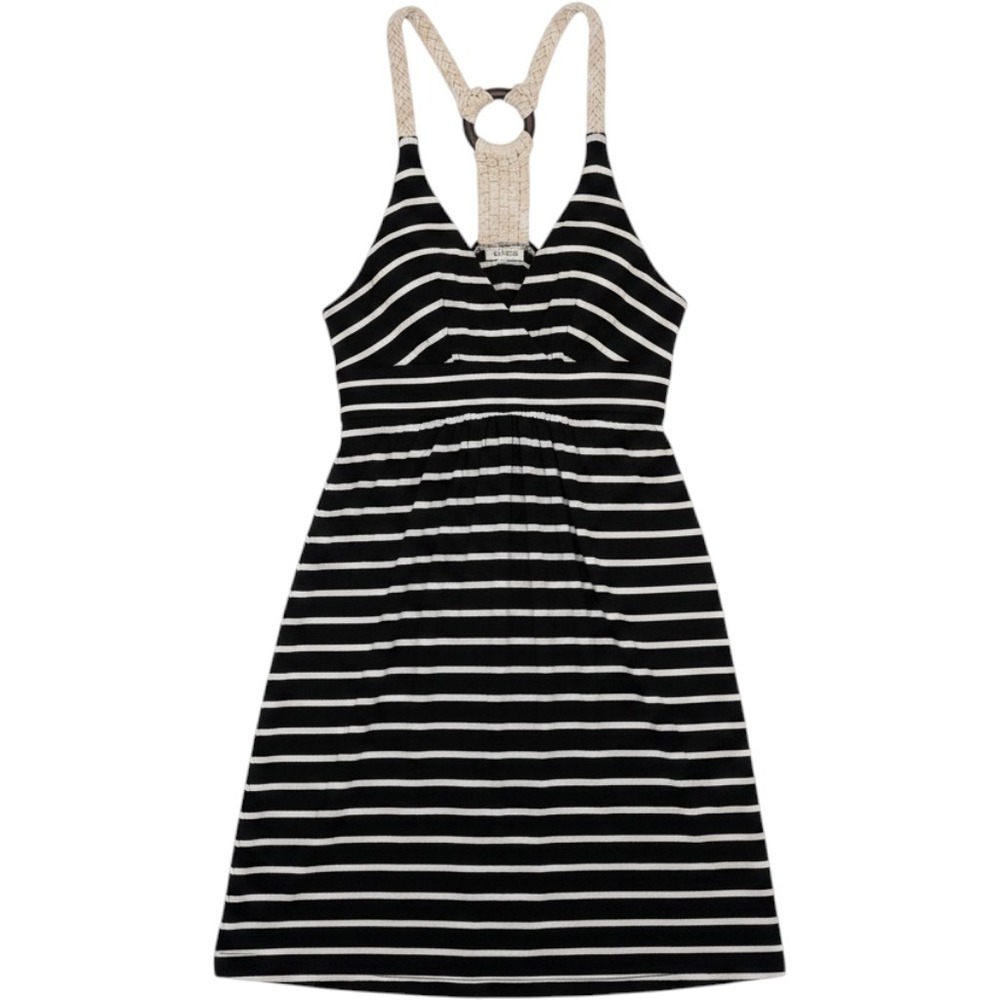 CLEARANCE-Pink Republic Striped Macrame Braid Racerback Dress Womens‎ Medium